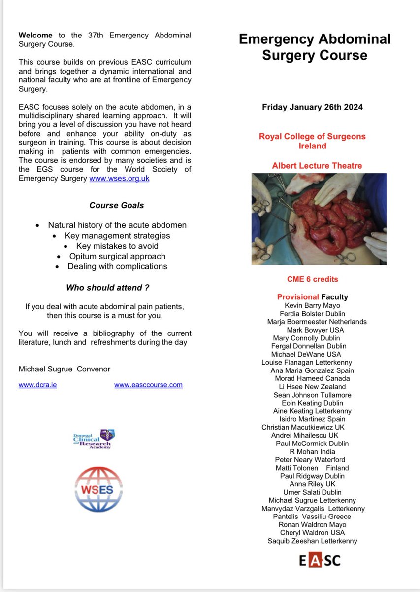 Emergency Abdominal Surgery Course tweet media