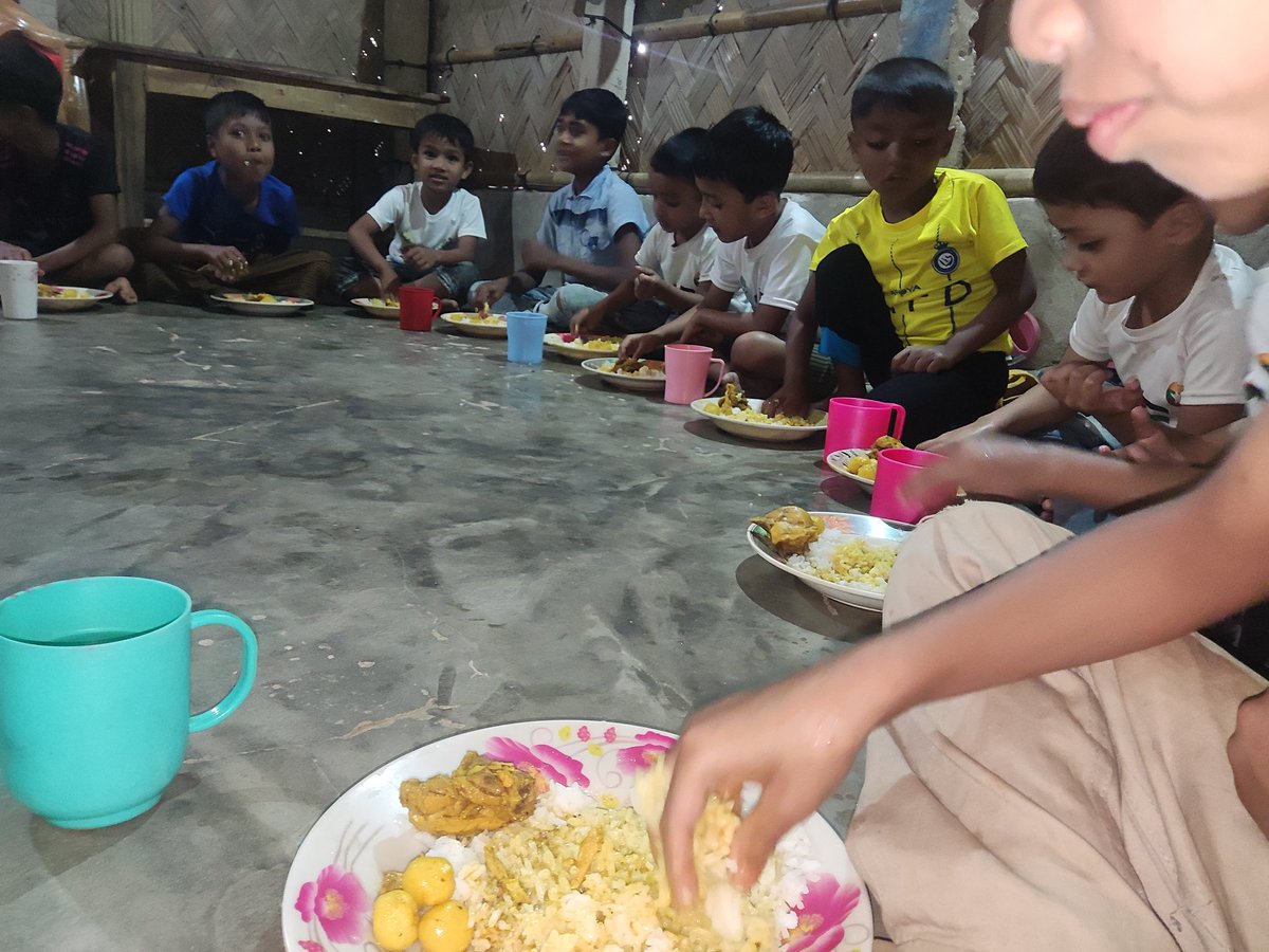 ''Cherishing moments of joy at our 18th luncheon for #Rohingya children. Your support fuels these smiles! 🌟 Help us continue this journey by donating $200 month – every contribution makes a difference. #FeedingHope #DonateForChange 🤲💙''
 Donation link: gofund.me/455364c8