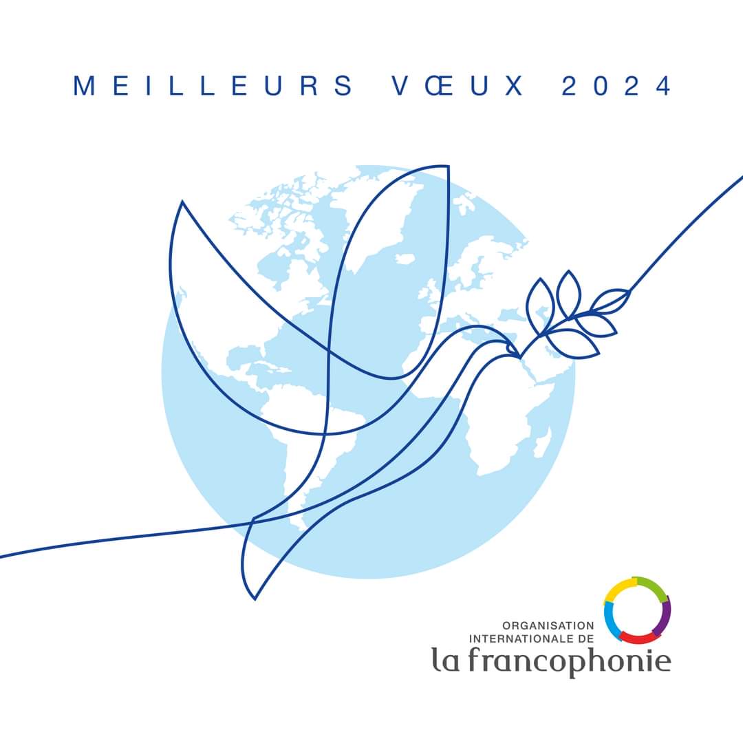 REPMO_OIF's tweet image. L'organisation Internationale de la Francophonie vous addresse ses meilleurs voeux de paix pour cette nouvelle année. #OIF #2024 #REPMO