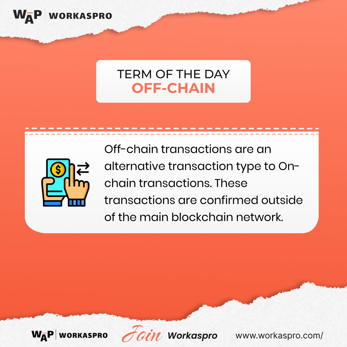 workas_pro's tweet photo. #TERMOFTHEDAY

𝐎𝐟𝐟-𝐜𝐡𝐚𝐢𝐧:
 
“Off-chain transactions are an alternative transaction type to On-chain transactions. These transactions are confirmed outside of the main blockchain network.”

#WorkAsPro #blockchain #blockchaintechnology #blockchaininnovation #blockchainrevolution