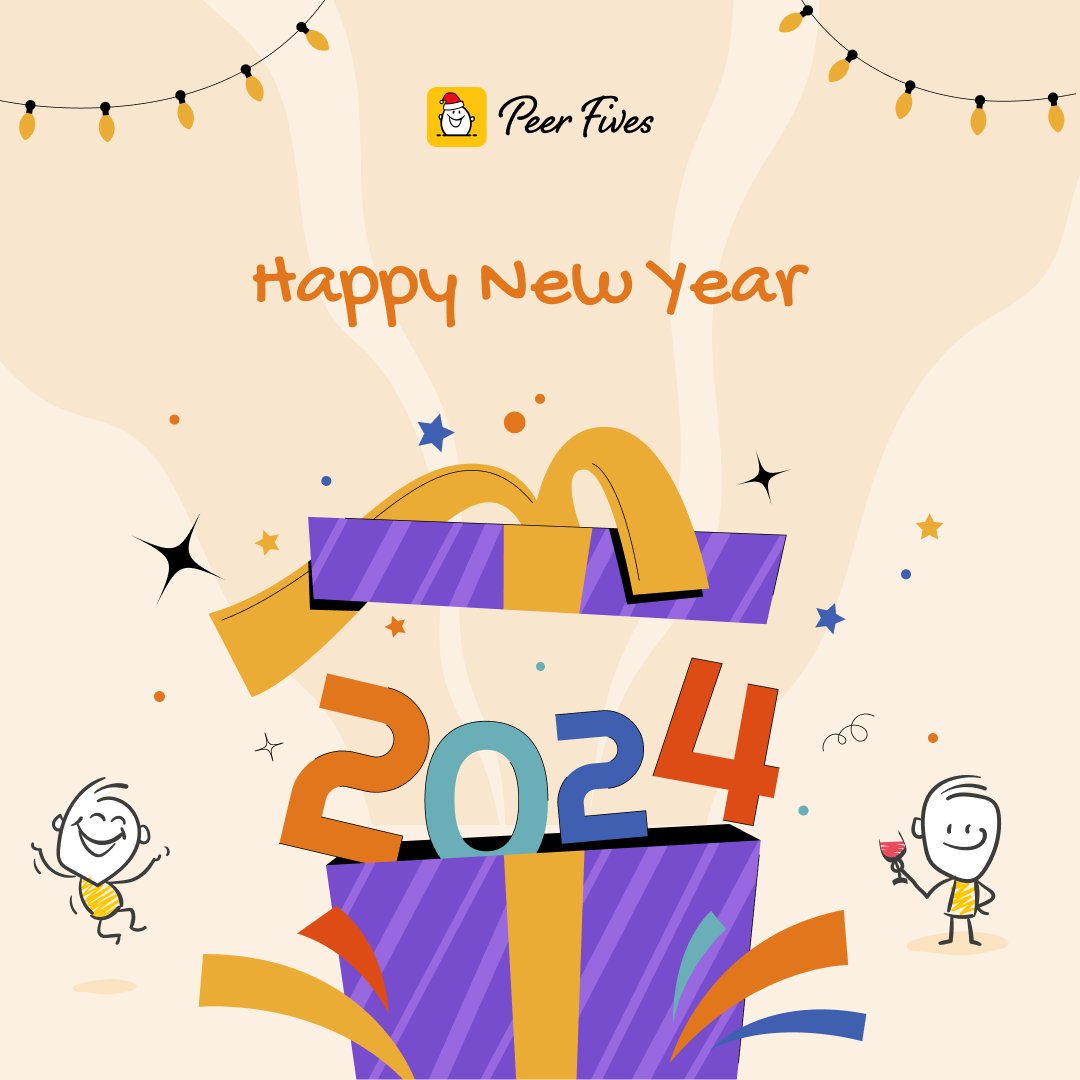Team PeerFives wishes you a rewarding 2024 filled with peace, success, prosperity, and collaborative achievements with your peers. Happy New Year! 🎉 #happynewyear2024 #happy #celebration #newyears2024