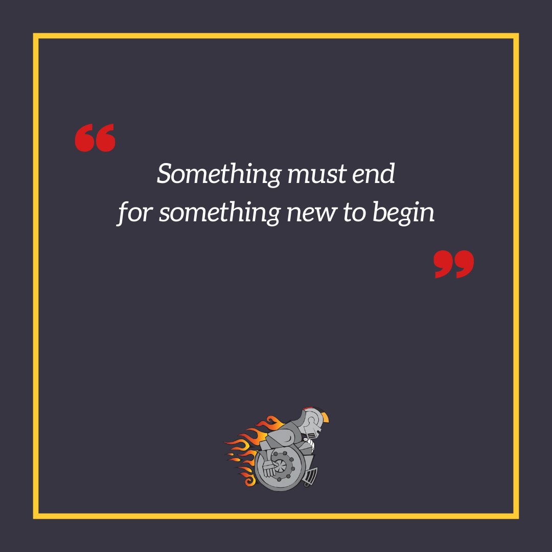 THOUGHT FOR THE END OF THE YEAR 🤔

"Something must end for something new to begin"

Norfolk Knights wish all our club members and followers a happy last few days of 2023 and an even happier New Year! 🎉

#NorfolkKnights #GBWR #InspirationalQuotes #WheelchairRugby