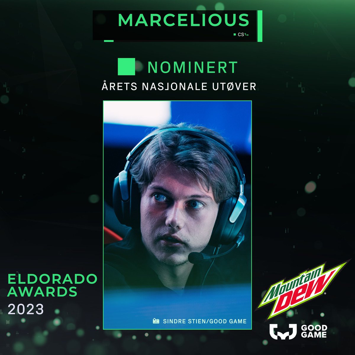Eldorado (@eldoradohub) on Twitter photo Gratulerer til Marcelious med nominasjonen til Årets Nasjonale Utøver!
<a href="/Marceliouscsgo/">marcelious</a>
<a href="/ggligaen/">Good Game-ligaen</a>
#EldoradoAwards Gratulerer til Marcelious med nominasjonen til Årets Nasjonale Utøver!
<a href="/Marceliouscsgo/">marcelious</a>
<a href="/ggligaen/">Good Game-ligaen</a>
#EldoradoAwards