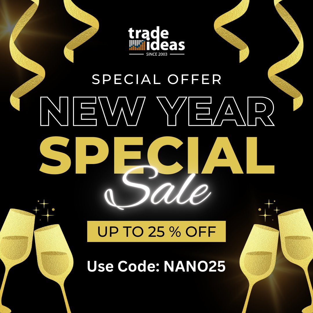 No more FOMO for me in 2024 thanks to Trade Ideas alerts! Code NANO25 saved 25% for New Year's - thanks for the tips!
#activetrader #passivetrader #bullishstocks #bearishstocks #stockmarketlive