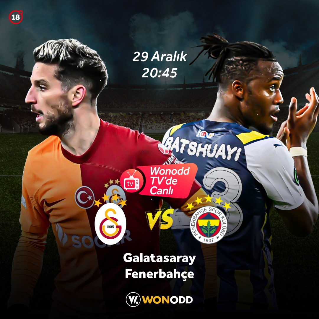 #Final şölenine hazır olun! #Derbi #WonoddTV de izlenir!

Galatasaray - Fenerbahçe

TV 🎯 bit.ly/wonoddtv
Güncel Giriş 🎯 bit.ly/wonoddguncelgi…
Telegram🎯 t.me/wonodd_resmi1

#wonodd #bahis #spor #iddaa #futbol #canlıizle #GSvFB