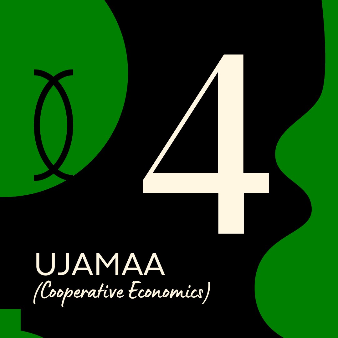 Principle 4. UJAMAA 
(Cooperative Economics) Together we will profit by building and maintaining our own stores, shops, and other businesses.
#kwanzaaprinciples #lcacdst