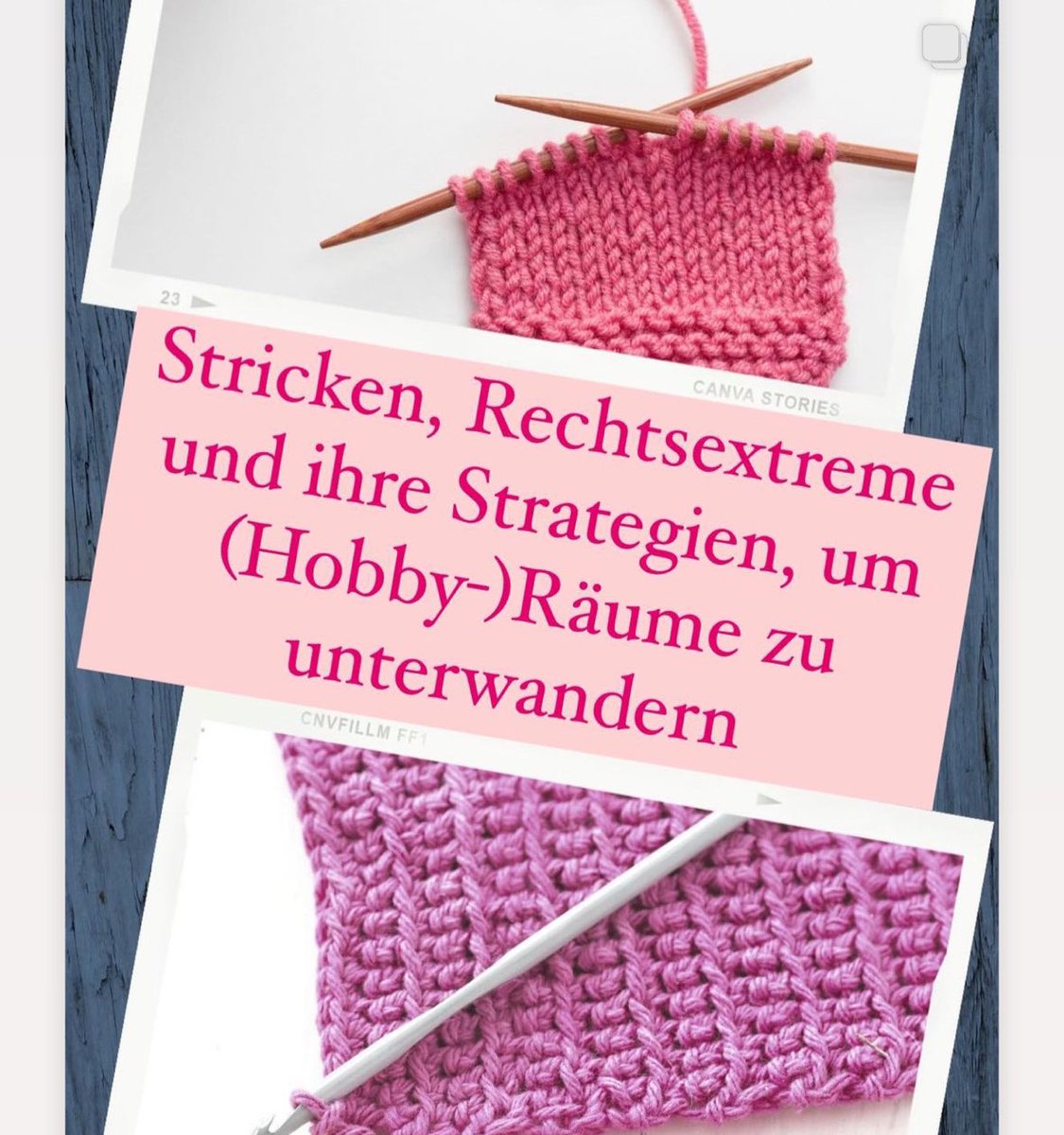 Zeit für einen kleinen Exkurs zwischen Episoden - Thema: Stricken, Cottage Core, Rechtsextreme und ihre Strategien, um (Online/Hobby-)Räume zu unterwandern