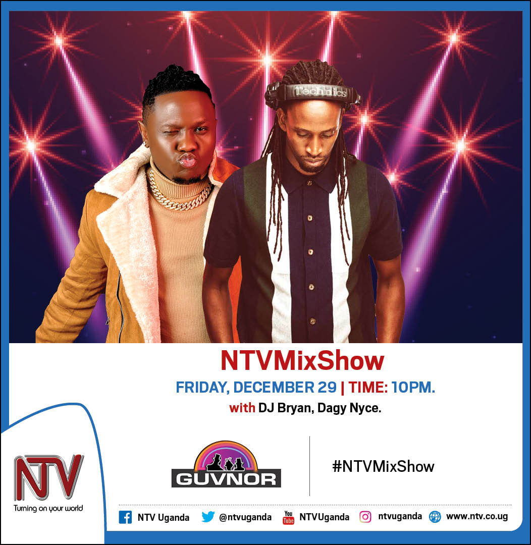 ntvuganda's tweet photo. Get ready for a massive vibe boost with Daggy Nyce tonight !  
 
It's going to be bigger and better than ever – don't miss out on the good times, as it's the last show of the year 2023.
#NTVMixShow https://t.co/8b1xnQHLrf