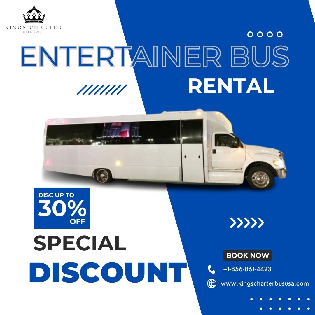 Experience luxury on wheels! Get 30% off Entertainer Bus Rentals with Kings Charter Bus USA. Book now for a lavish and comfortable journey.
𝐄𝐦𝐚𝐢𝐥 𝐮𝐬: info@kingscharterbususa.com
𝐂𝐚𝐥𝐥 𝐔𝐒: +1-856-861-4423
#charterbus #entertainerbus #tourbus #CharterBusRental #tourbus
