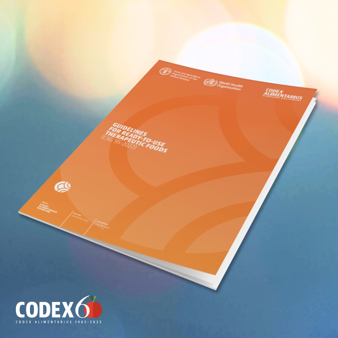 FAOWHOCodex's tweet photo. #β£3β£ The "Guidelines for ready-to-use therapeutic foods".
πThis publication has been published in the revised format which is part of the drive in the Codex Secretariat to enhance the availability of all Codex texts.
π²β‘οΈhttps://t.co/R2RZGMLbPg
#OneYearOfCodex | #FoodSafety https://t.co/RCtWhVXUPp