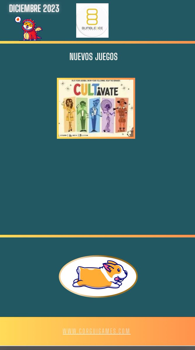 CorguiGames's tweet photo. El año 2023 de @Bumble3ee_Int se completa con este lanzamiento:

☑️ Cultivate 

Más información aquí ⬇️

https://t.co/dfXxcXVL2s

#Bumble3eeinteractive #Novedades #Juegosdemesa #Boardgames #Corguinews #Diciembre2023 #Corguigames https://t.co/L3TgpwK506