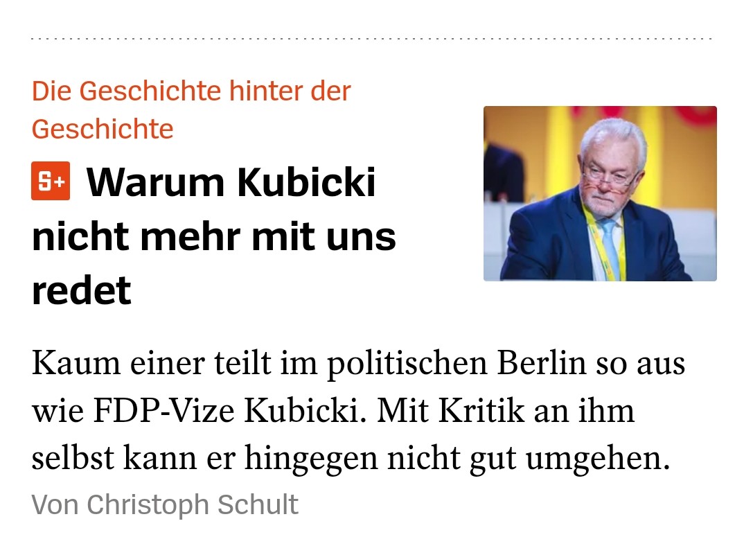 Das Altherrnstammtisch-
Gebrabbel eines  krawalligen #FDP 'lers namens #Kubicki, ist für #Deutschland so relevant wie das von Lothar Matthäus über den FC Hintertupfingen.

#fdpschadetderWirtschaft 
#fdpschadetunsallen
#FDPunter5prozent