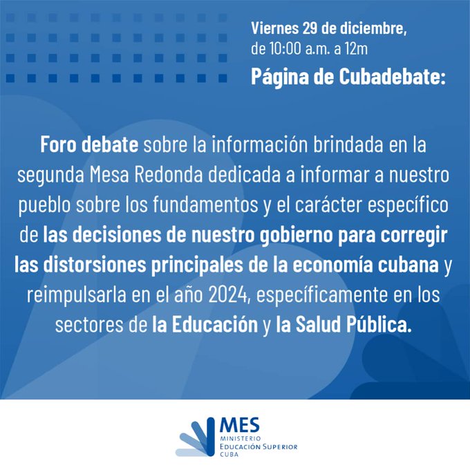 SMTCIE_IJ's tweet photo. #ForoDebate 
Sobre la información brindada en la Mesa Redonda https://t.co/oe80dkQdrZ
