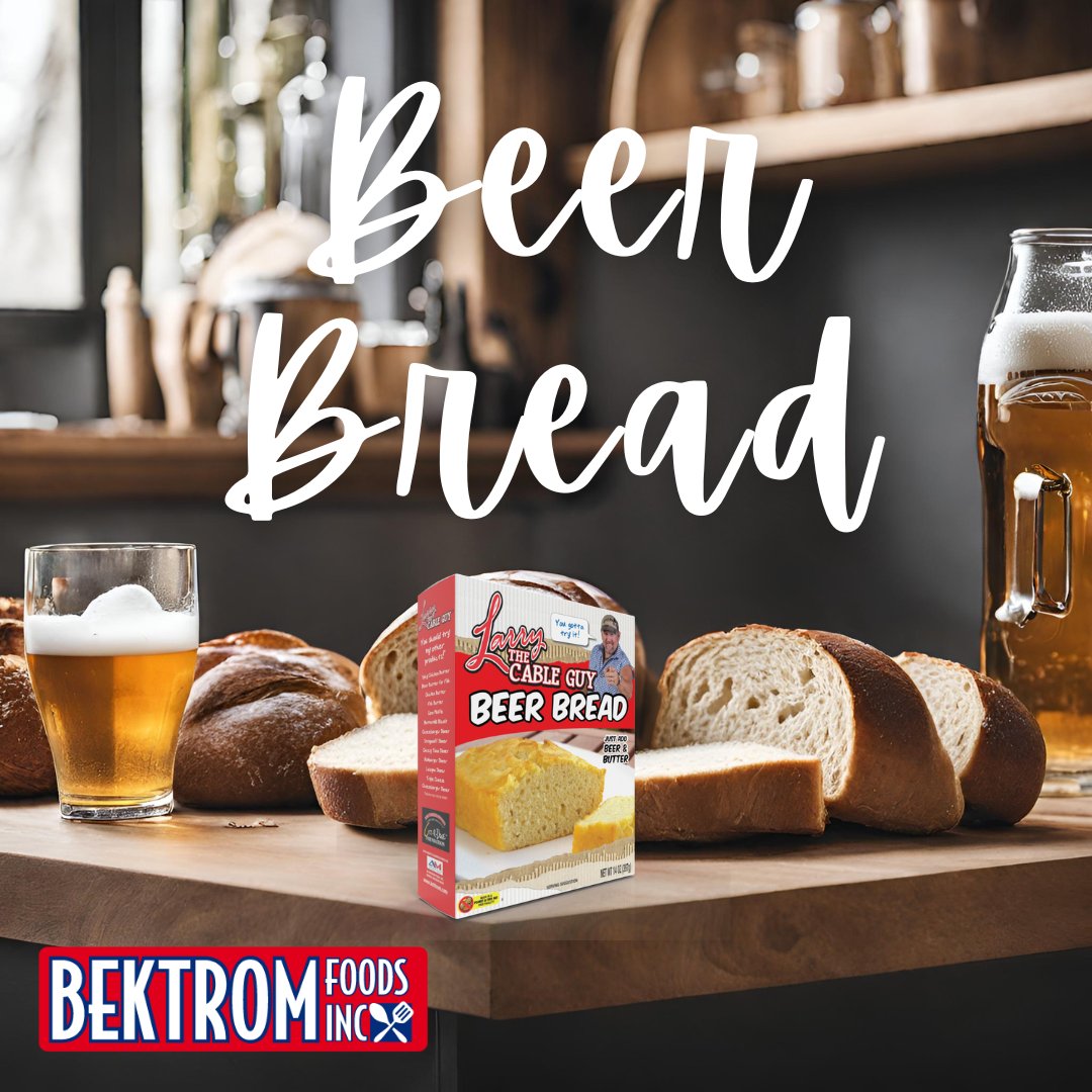 bektromfoodsinc's tweet image. Who says beer is just for drinking? Try Larry the Cable Guy's Beer Bread! All you need is beer and butter!

#bektrom #beerbread #breadrecipie #LTCG #bektromfoods #bread