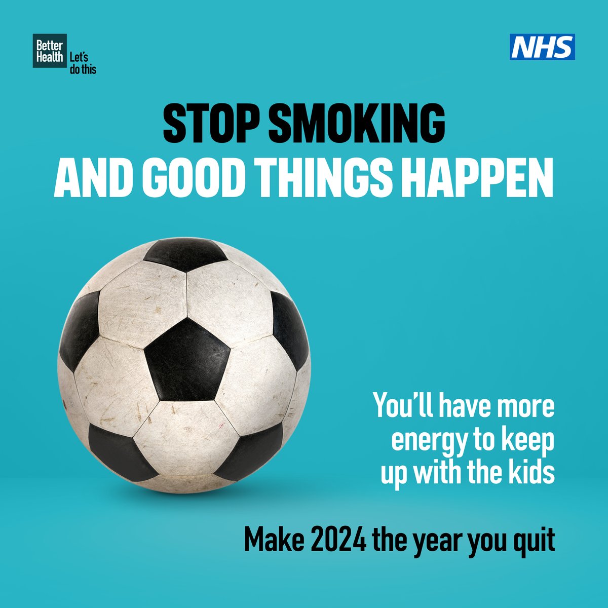Stop smoking and good things happen. You’ll have more energy to keep up with the kids. 

Make 2024 the year you quit.

nhs.uk/better-health/…