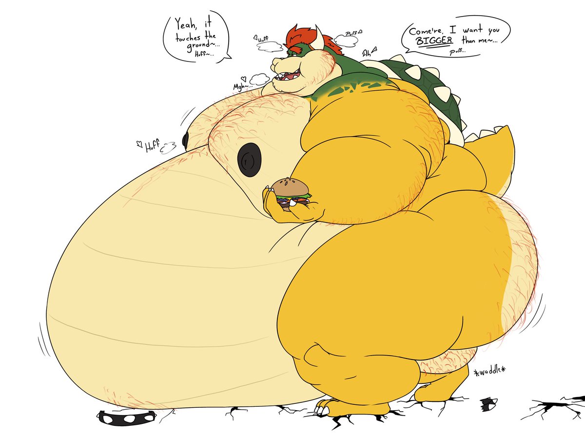 The king has spoken, he wants his loyal guest (you) to be bigger than him, you should get closer, or he’ll destroy the entire place trying to waddle