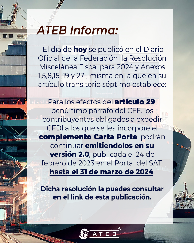 ATEB_WorldWide's tweet photo. #Prórroga #CartaPorte
AVISO IMPORTANTE

https://t.co/e6HGpfkJB3 https://t.co/soCVxNNNBC