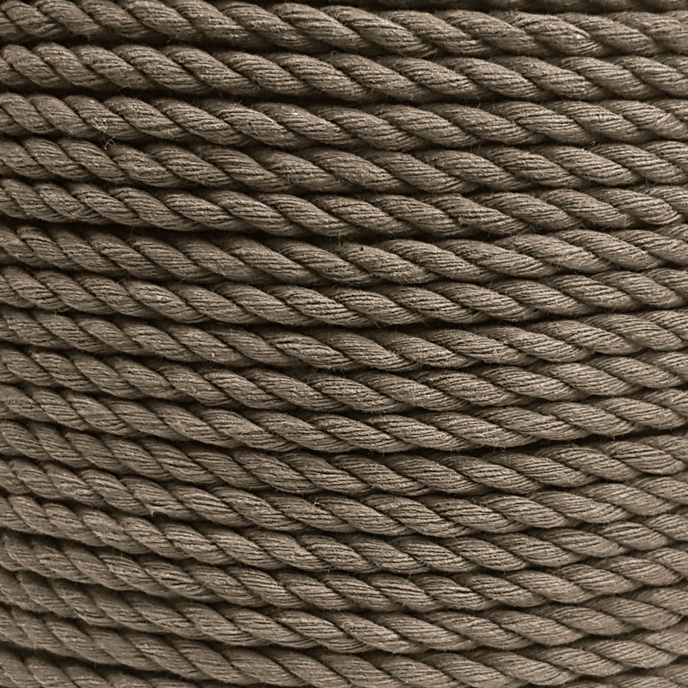 We've heard you guys are loving Timberwolf! 

This shade of our Dip Dyed 100% Cotton 3 Strand Rope is stunning 🤎 This rope is manufactured from 100% natural cotton fiber. Great for macramé and other craft projects.

#RopeShop #CottonRope #macramecommunity #macramemakers