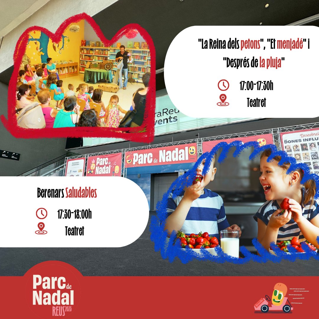 ParcNadal's tweet photo. 🎡⭐️ Al Parc de Nadal també preparem tallers i activitats per completar l'experiència dels nostres petits visitants. 

🔴⏱ Consulta l'agenda completa del 29 de desembre a https://t.co/vWqcfs4tG5 https://t.co/hyWc0t2WKc