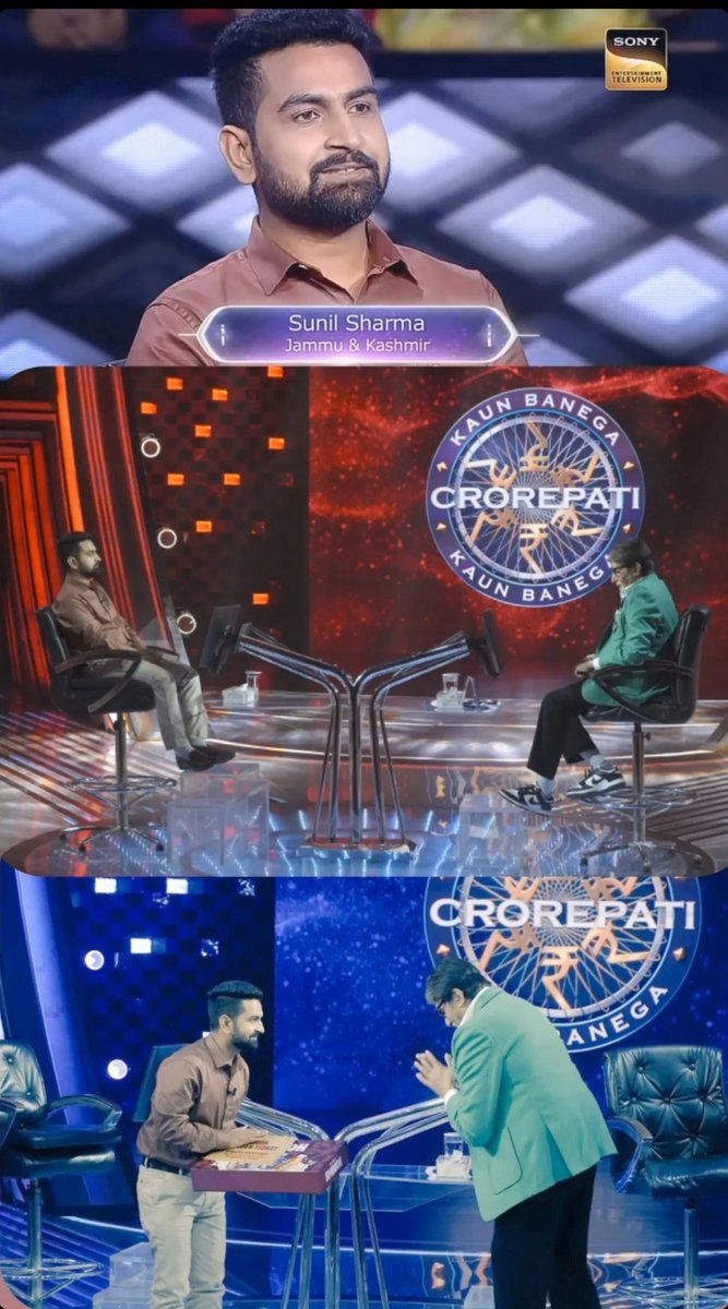 suniljkcs's tweet image. #KBC2023 #GrandFinale
#kaunbanegacrorepati is not just a show, it's an emotion
I m blessed to be on #Hotseat 💺#kbc2023 From #Jammu , #JammuKashmir
#Unforgetable memories forever with #amitabhbachchan sir 😘
Thank You
@SrBachchan @SonyTV @DrJitendraSingh @OfficeOfLGJandK