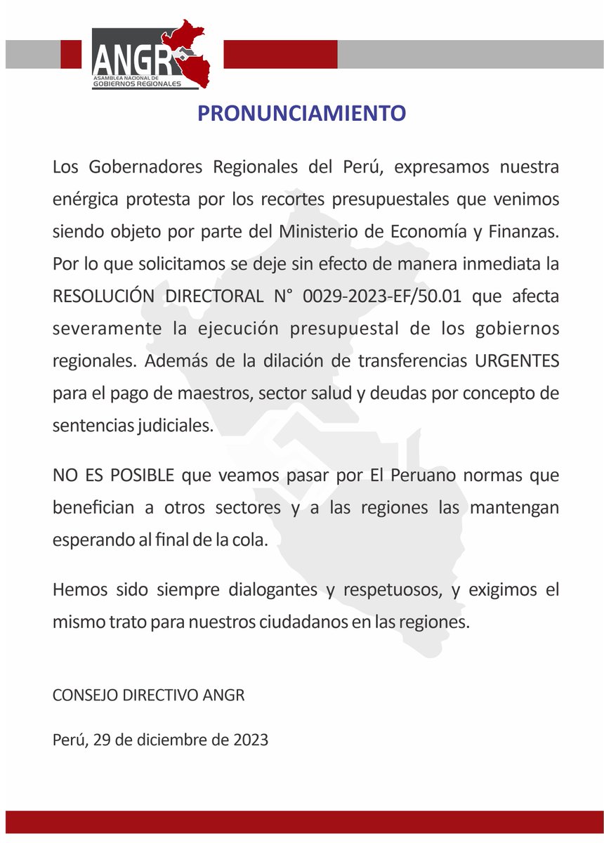 🇵🇪 PRONUNCIAMIENTO 🇵🇪