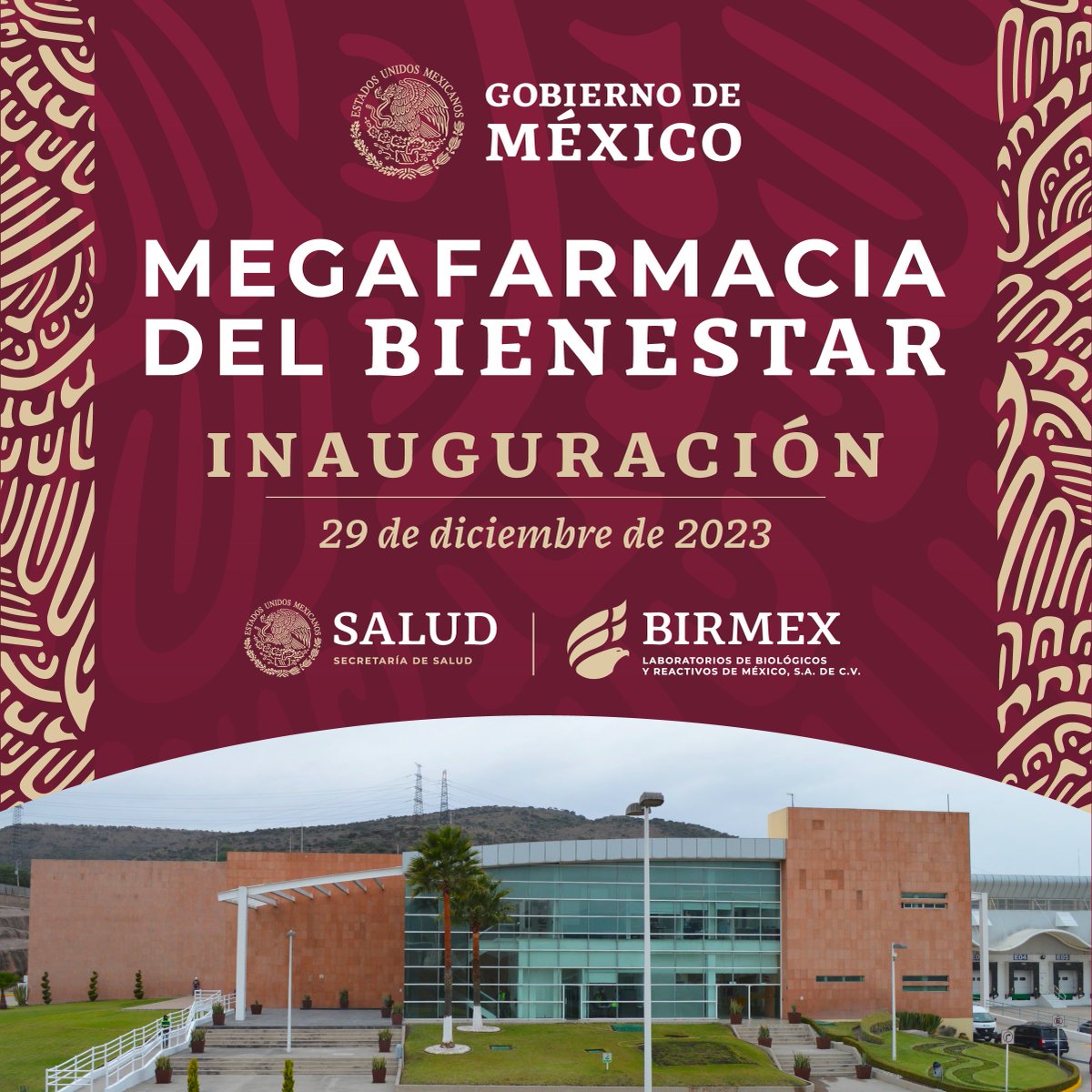 Inauguración de Megafarmacia para el Bienestar, Huehuetoca, Estado de México | 29 de diciembre, 2023.