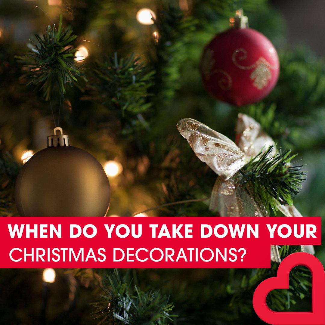 When do you take your Christmas decorations down? 🎄 According to tradition you should have all your decorations down by the 5th of January as this is the Twelfth Night and is considered the last day of Christmas, it's said to be bad luck to keep them up after this date.