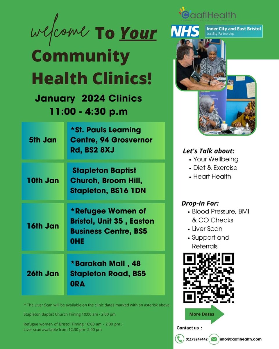 Our January 2024 community clinic dates