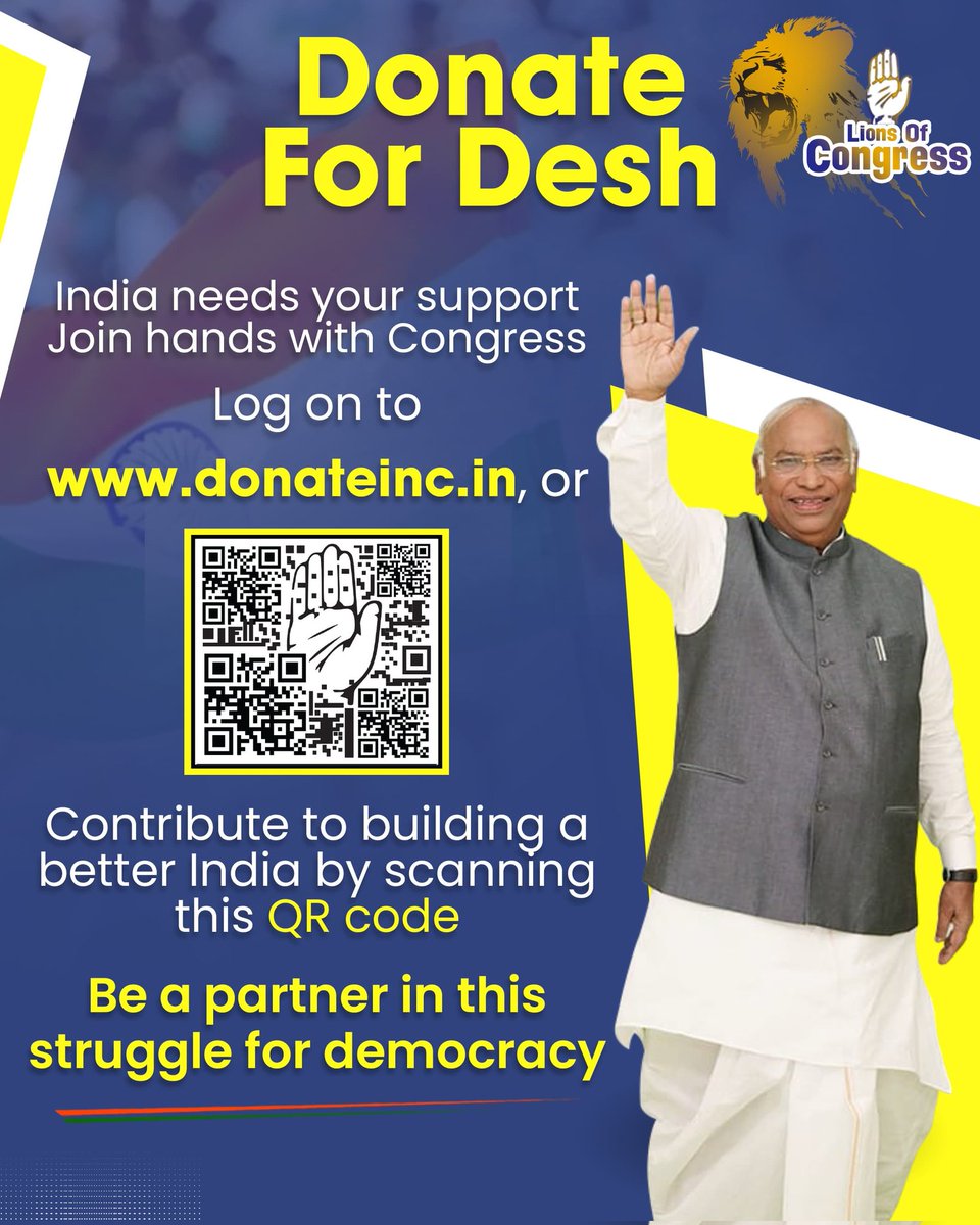 SagufaMomtaz2's tweet photo. Donate For Desh
India needs your support
Join hands with Congress.
Shri @kharge sir ji
#donateinc.
@RahulGandhi
@priyankagandhi
@kcvenugopalmp
@dnetta
@SupriyaShrinate
@srinivasiyc
@JitendraSAlwar
@BhupenKBorah
@GauravPandhi
@GauravGogoiAsm
@INCIndia https://t.co/8btssGHp5F