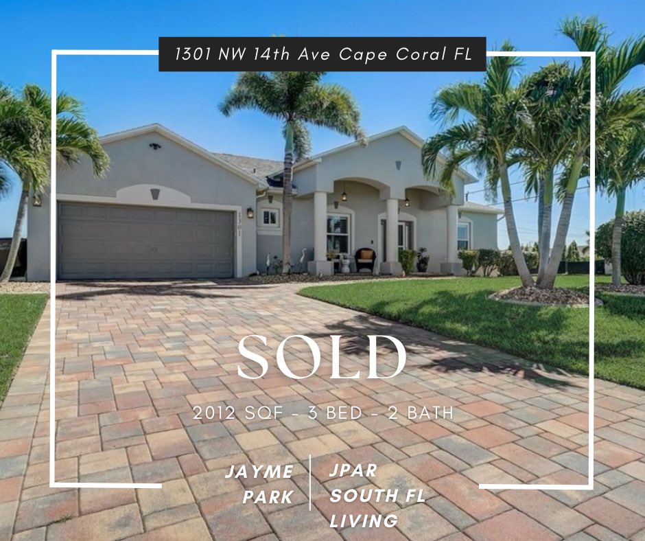 💫 SOLD 💫

For my sellers 🍾🙌💕

📍1301 NW 14th Ave Cape 🪸FL📍

3🛏️ 2 🛁 + Media room and office 

Call 📞 Jayme 

#listingagents #sold #sellerrepresentation #flrealestate #floridarealtors®