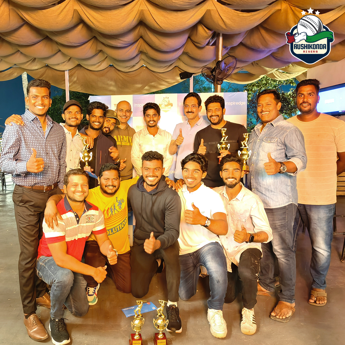 RushikondaRiser's tweet photo. What a journey it has been, and now it's time to celebrate! Here's to the Rushikonda Risers family – united in celebration and bound by the love of the game
.
.

 #VictoryCelebration #RushikondaRisers #PartyModeActivated https://t.co/EHEYRBKd0V