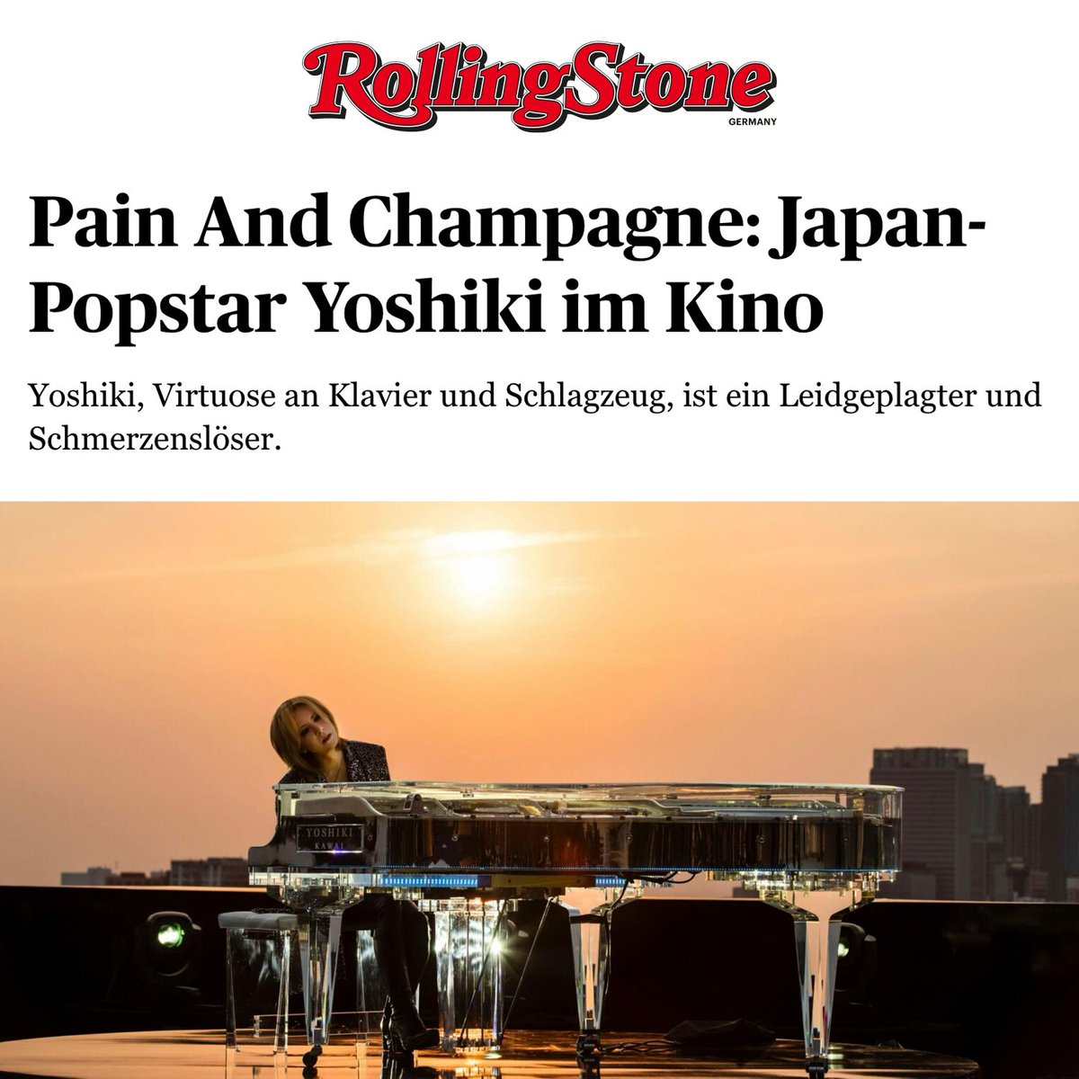 YOSHIKI：UNDER THE SKY フライヤー 映画『YOSHIKI：UNDER THE SKY』 豪華プレミアイベントにて