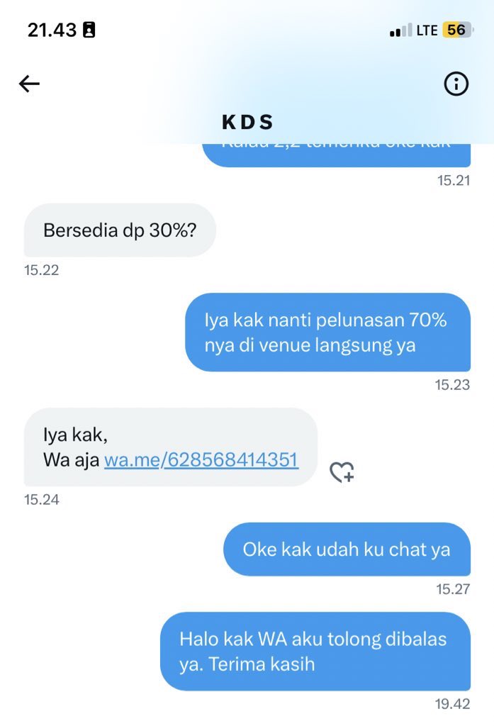 Hii_HongJisoo's tweet photo. 2. Setelah nego dan melihat bukti e-tiket dan bukti upgrade yang sudah sesuai aku beli 2 tiket dengan harga 1,1jt/tiket dan harus dp 660rb (30%). Kemudian aku diarahkan ke nomor WA Kurnia Dwi Susanti untuk proses pembayaran #gda #penipuantiketGDA #wtsgda #SEVENTEEN https://t.co/gAIqH2oWZB