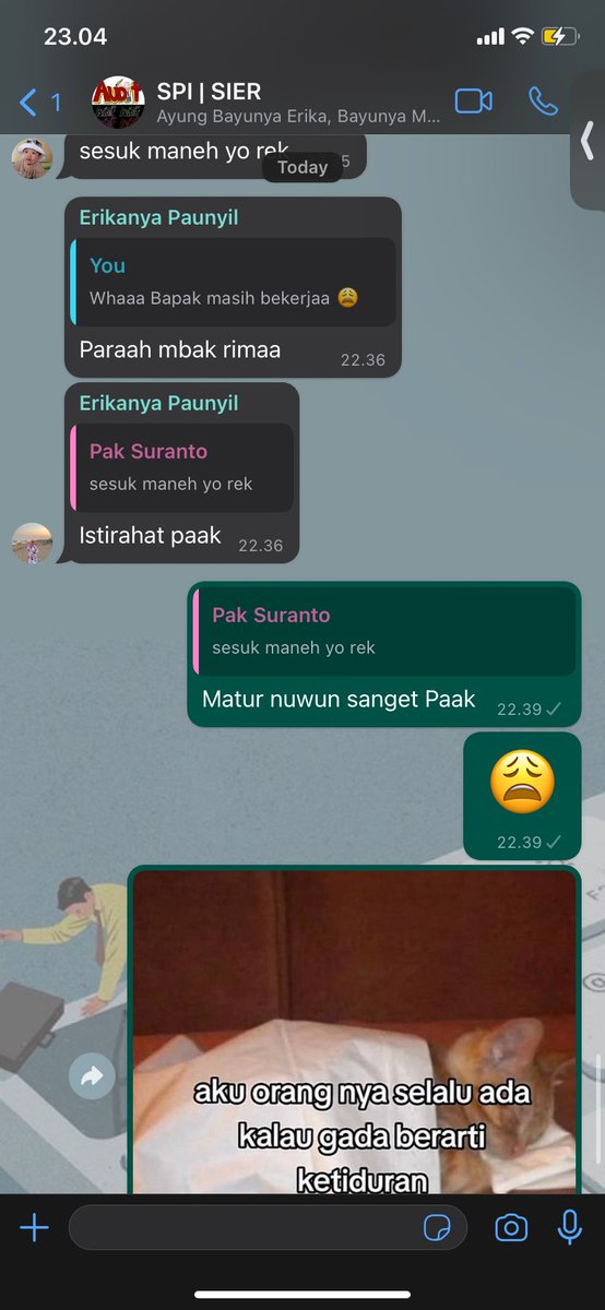 irmalive's tweet photo. Ok brur. So this is the last day of work in this 2023. Mari kita hadapi kebrutalan kerjaan pekan ini dengan semangat yg biasa aja. Special appreciation to my Kadiv atas  kinerjanya 🔥🙏 https://t.co/aUMe7Srffk
