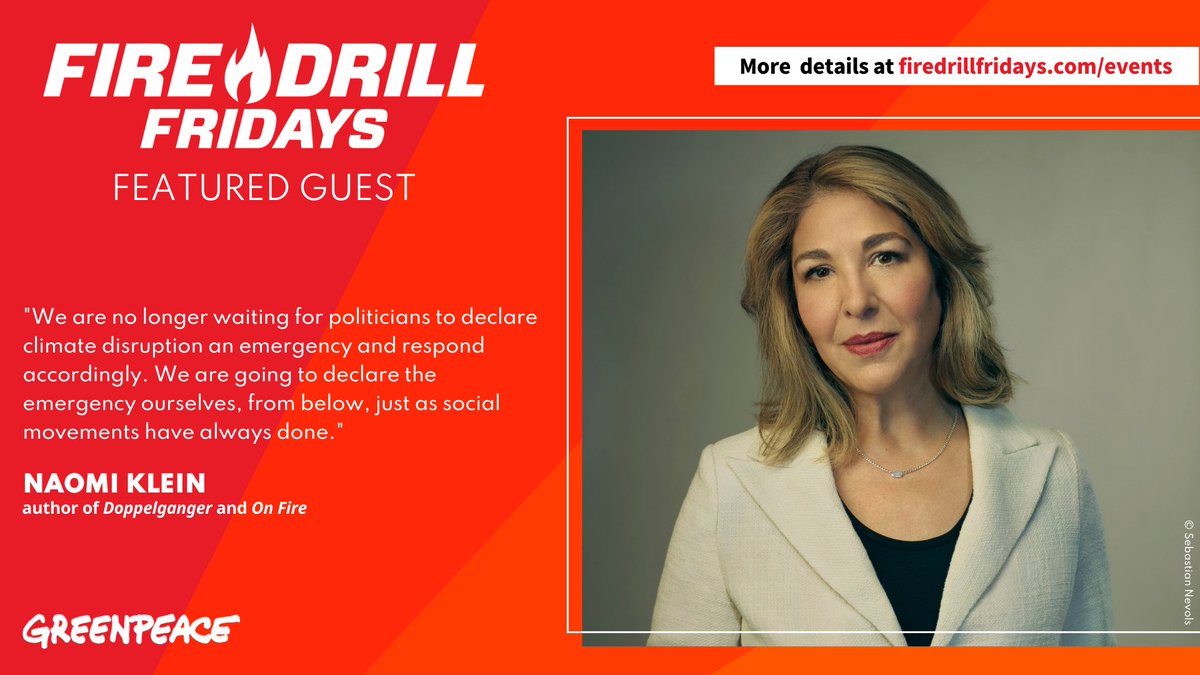 Fire Drill Fridays (@firedrillfriday) on Twitter photo ➡️Firefighters - wondering what’s next? Join <a href="/janefonda/">Jane Seymour Fonda</a> 1/5 @ 11amPT/2pmET for an extraordinary *LAST* virtual show with <a href="/naomiaklein/">Naomi Klein</a> - they will share how we are upping the game in collective organizing. Let’s take all we've learned & channel it into deeper, strategic action. ➡️Firefighters - wondering what’s next? Join <a href="/janefonda/">Jane Seymour Fonda</a> 1/5 @ 11amPT/2pmET for an extraordinary *LAST* virtual show with <a href="/naomiaklein/">Naomi Klein</a> - they will share how we are upping the game in collective organizing. Let’s take all we've learned & channel it into deeper, strategic action.