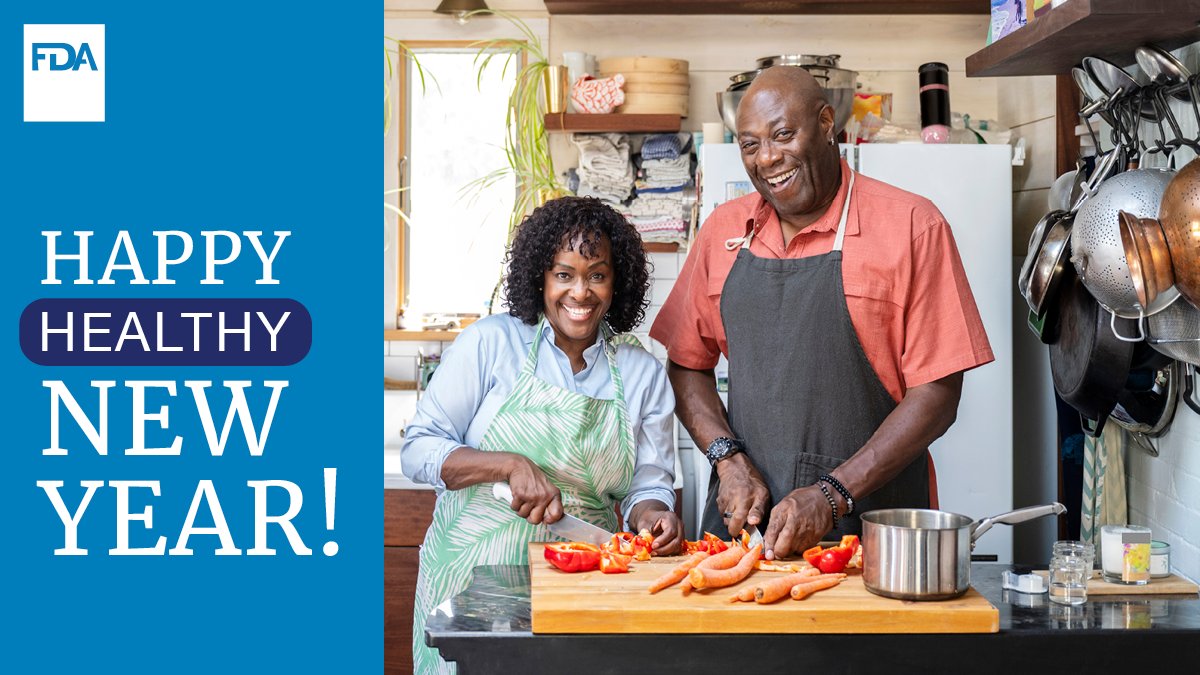 Make your #NewYearsResolution to live a heart-healthy lifestyle: 🥕eat low-sodium foods 🏋️exercise 🚭quit smoking These healthy choices can help control high blood pressure, which affects nearly half of all adults: fda.gov/consumers/mino… #NewYearsResolution