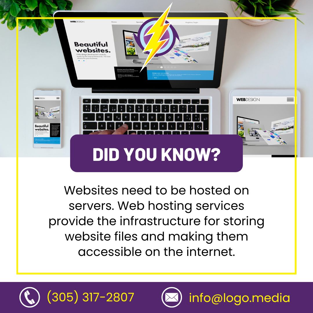 Behind the pixels and code, there's a digital home for every website. 🏠💻 Web hosting services play a crucial role, providing the foundation for your online presence.

Need help?
📞 (305) 317-2807

#DigitalFoundation #WebHostingFacts #OnlineHome #WebsiteAddress