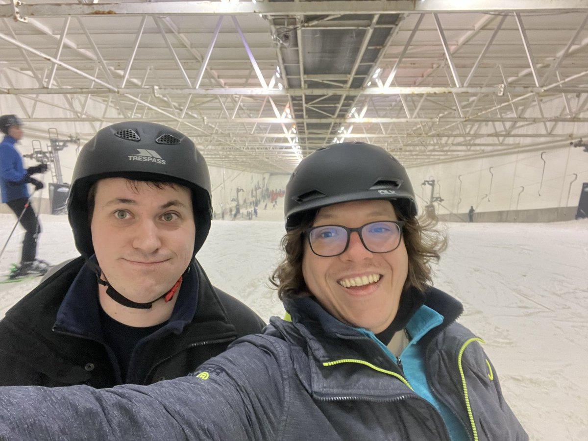 Dobies101's tweet photo. Day out skiing with @zhhammer! Great Fun over the festive season. 

Sad @oldesttea didn’t turn up, just like his last 4 Warhammer events. 😂😂 https://t.co/j83k0uwZwZ