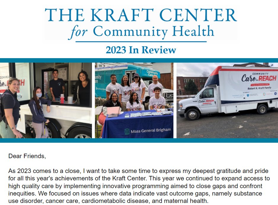 Wishing everyone a happy and healthy New Year from the Kraft Center team! As we look forward to 2024, we wanted to share our newsletter reflecting on highlights and achievements from 2023, now available here: conta.cc/4aCeH4K