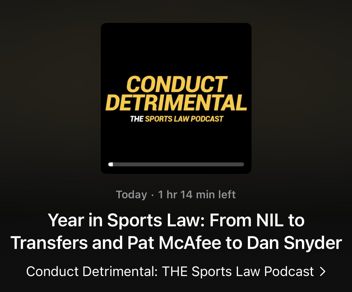 As the year winds downs, it’s important to put into perspective all of the huge stories in the sports law space that we’ve seen over the last year…

Particularly in college sports where we continue to see seismic changes. Lawyers have played a fundamental role in this process