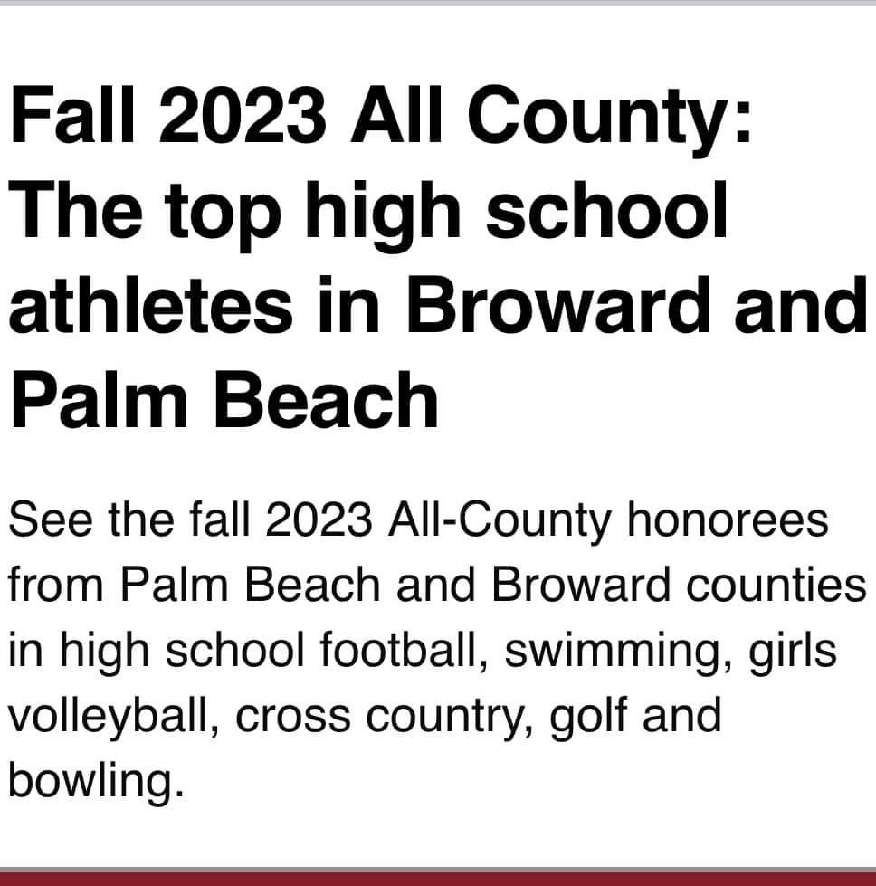 Thanks, @SunSentinel for the 1st Team All County selection. @MSDHighSchool @BoomersVB @SHUVolley ’29 @ParklandTalk sun-sentinel.com/2023/12/28/all…