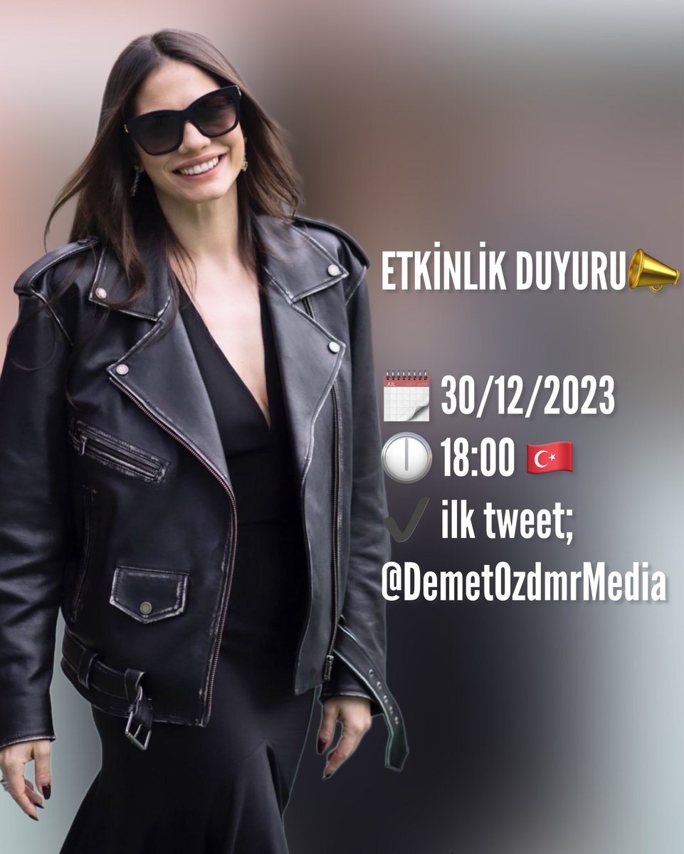 ETKİNLİK DUYURU 📣 

🗓 30/12/2023
🕕 18:00 🇹🇷
✔️ ilk tweet; <a href="/DemetOzdmrMedia/">Demet Özdemir Media</a>

Sevgili #DÖFC Ailemiz; Dizimiz #AdımFarah yarın son kez bizimle olacak. Demet Özdemir sevenleri olarak onun yanında olduğumuzu ve onu çok sevdiğimizi bir kez daha göstermek istiyoruz. Bu sebeple yarın