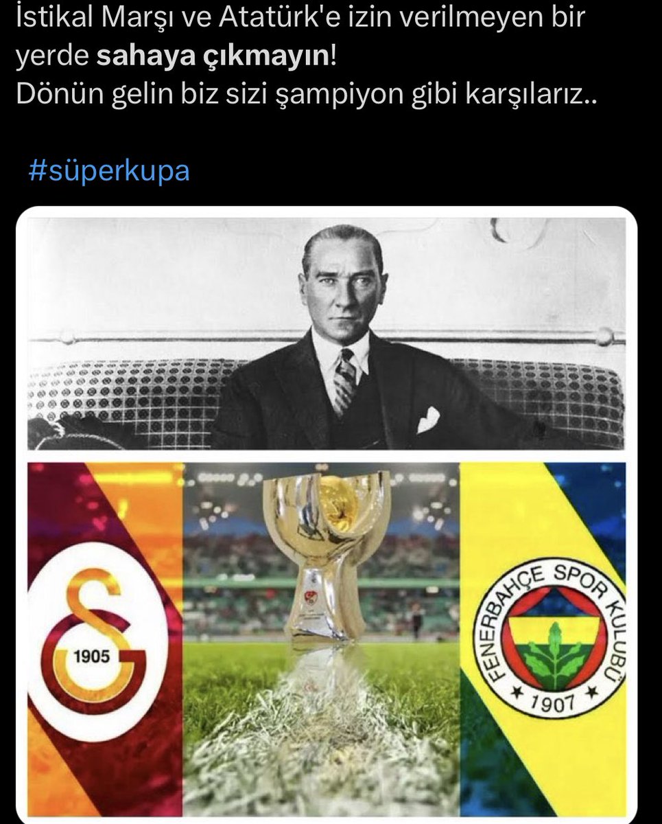 ebrubaran_17's tweet photo. #sahayacıkmayın #GSvFB #Atatürk https://t.co/v01WjzJnov