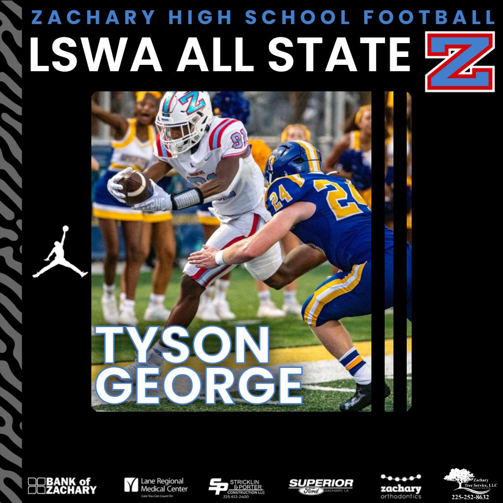 _ZHSFootball's tweet photo. THREAD: Congrats the Broncos named LSWA All State! Trey’Dez Green and Kavion Broussard got 1st team. Tyson George, Kam Peterson, Kam Thomas and Stetson Bell got Honorable Mention. #itsallabouttheZ https://t.co/YuMd2pwJ03