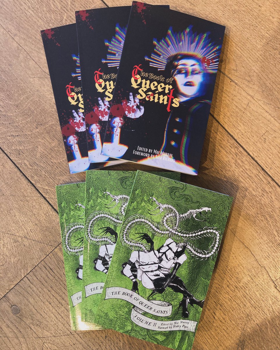 It has ARRIVED! The follow-up to the immaculate and ever popular BOOK OF QUEER SAINTS, BOOK OF QUEER SAINTS II is here! Edited by @maeisafraid & a foreword by @haileypiperfights ! Featuring 19 new stories by some of the best queer horror writers @pauladashe @hangsawoman & more