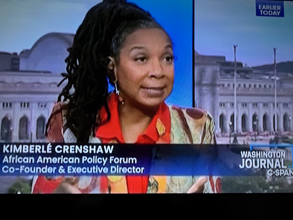 Spirit of Democracy awardee ⁦@sandylocks⁩ Kimberle Crenshaw connects #SayHerName #CRT for ⁦@cspanwj⁩ ⁦@ncbcp_bwr⁩ ⁦@coalitionbuildr⁩ ⁦@NCBCP⁩ ⁦@HBCUGreenFund⁩