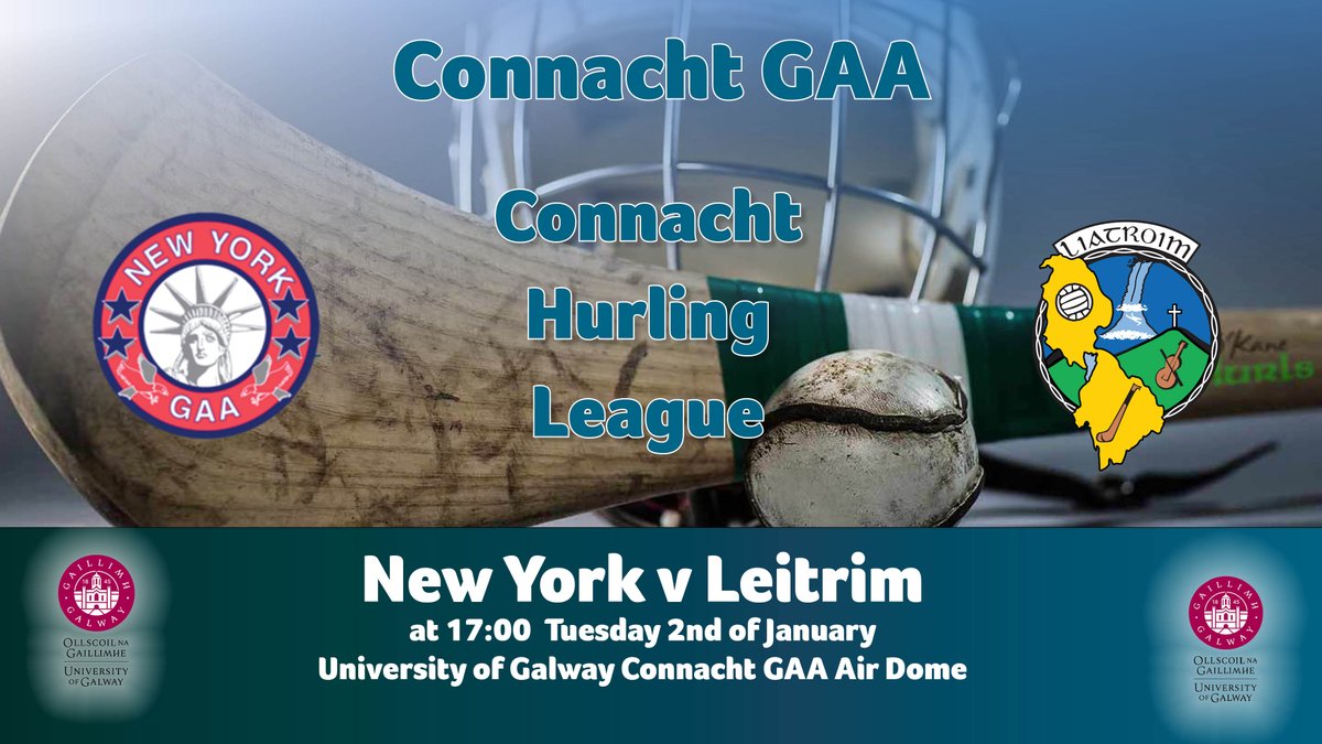 📺 LIVE STREAM @NewYorkGAA 🆚 <a href="/LeitrimGAA/">Leitrim GAA</a> 
clash in the Connacht Hurling League on 2nd Jan throw in 5pm at the University of Galway Connacht GAA Air Dome.   

All details in the link:

page.inplayer.com/connachtgaa/it…