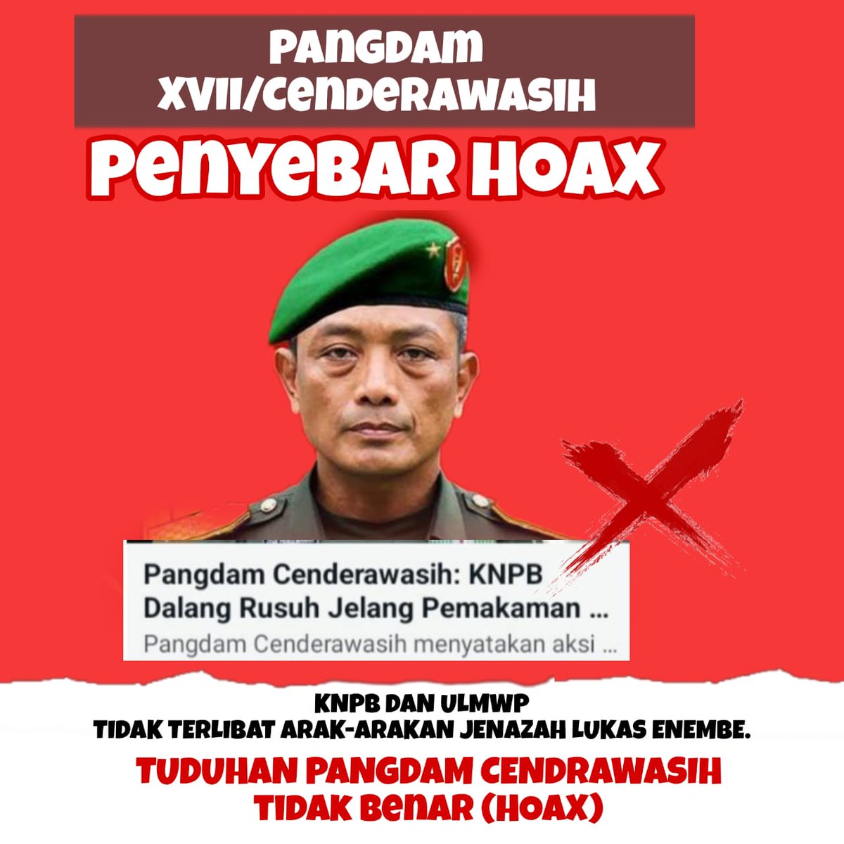 Pangdam pembuat Hoax #westpapua #tanahpapua