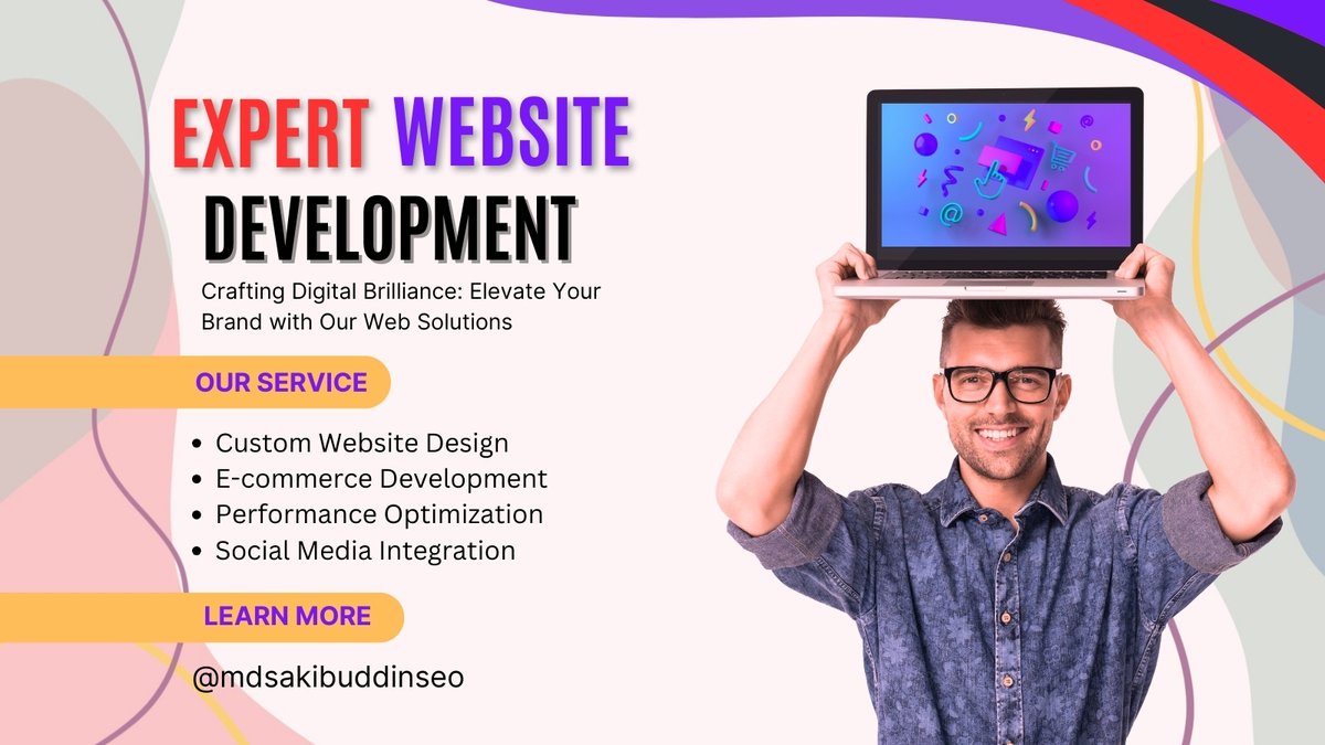 mdsakibuddinseo's tweet photo. Experience the transformation! Our expert website development team creates digital wonders that captivate and convert. Elevate your online presence today with our tailored solutions. 💻 #ExpertWebDevelopment #DigitalTransformation
#WebWizardry
#DigitalPresence
#OnlineSuccessTips https://t.co/KUfpOXeicN