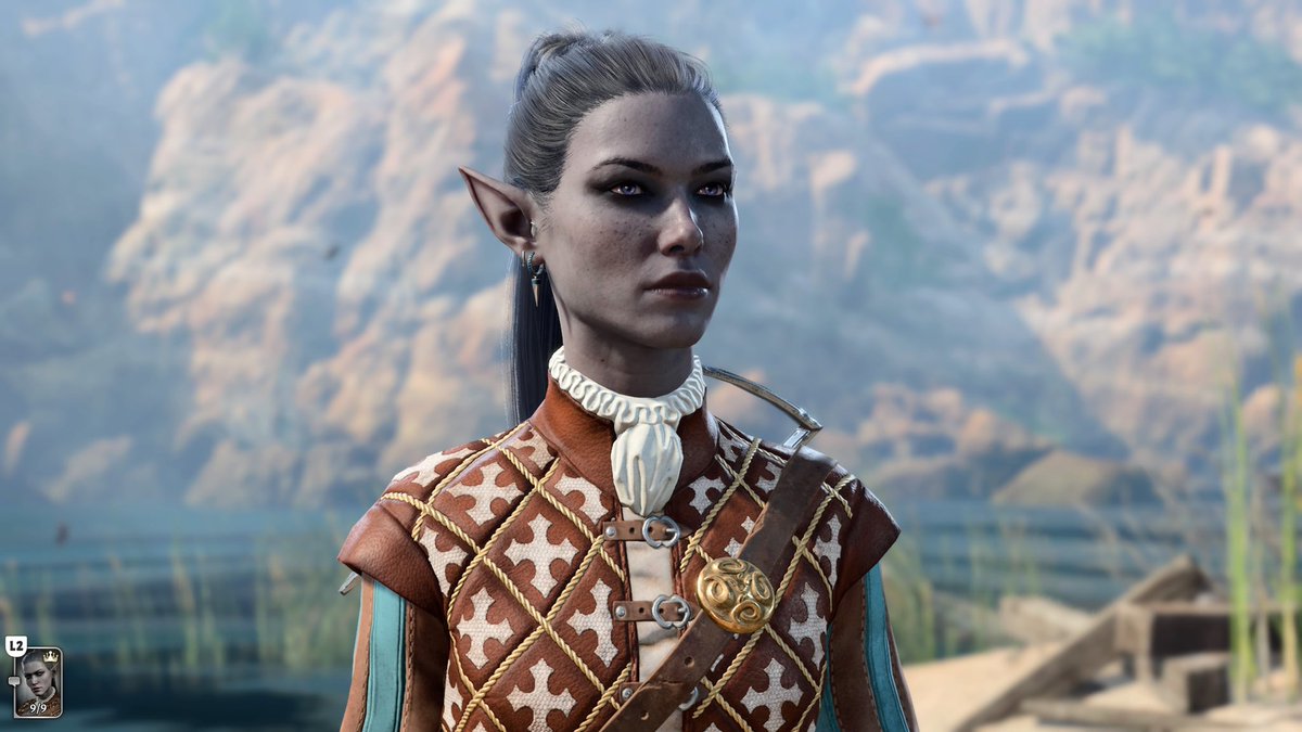 _mosscupcake's tweet photo. I was forgetting to post my beautiful Eryn, my drow bard with a criminal background and a knack for pissing people off
#BG3 https://t.co/hMVcqICkBK